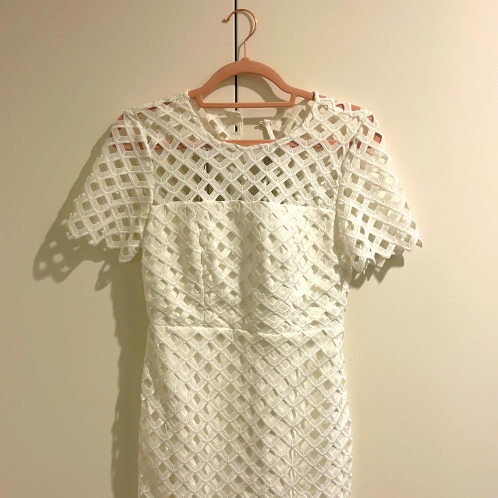 White detailed dress